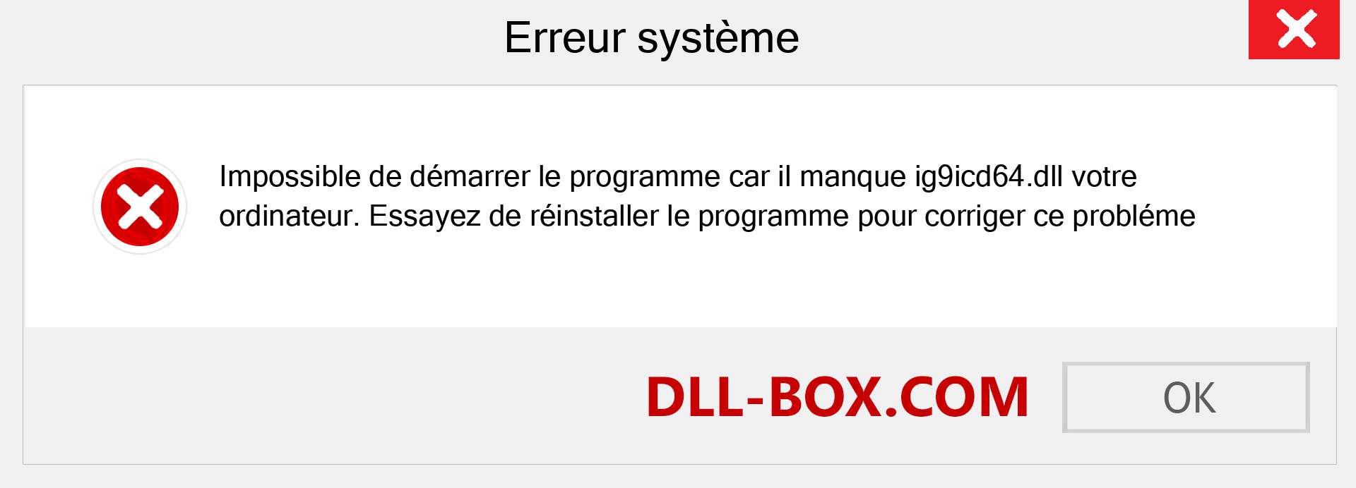 Le fichier ig9icd64.dll est manquant ?. Télécharger pour Windows 7, 8, 10 - Correction de l'erreur manquante ig9icd64 dll sur Windows, photos, images