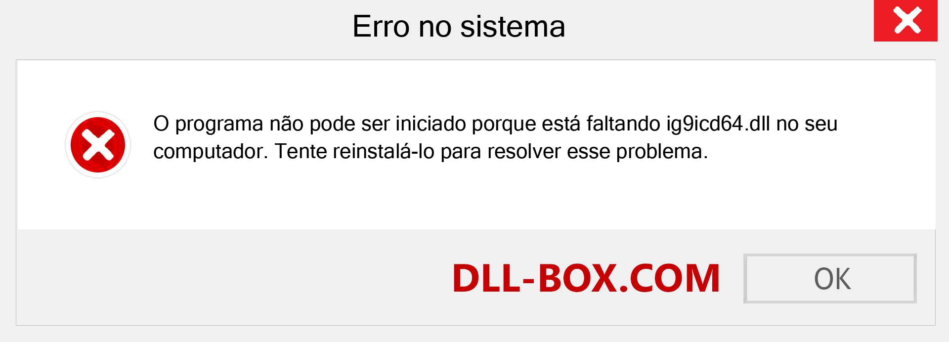 Arquivo ig9icd64.dll ausente ?. Download para Windows 7, 8, 10 - Correção de erro ausente ig9icd64 dll no Windows, fotos, imagens